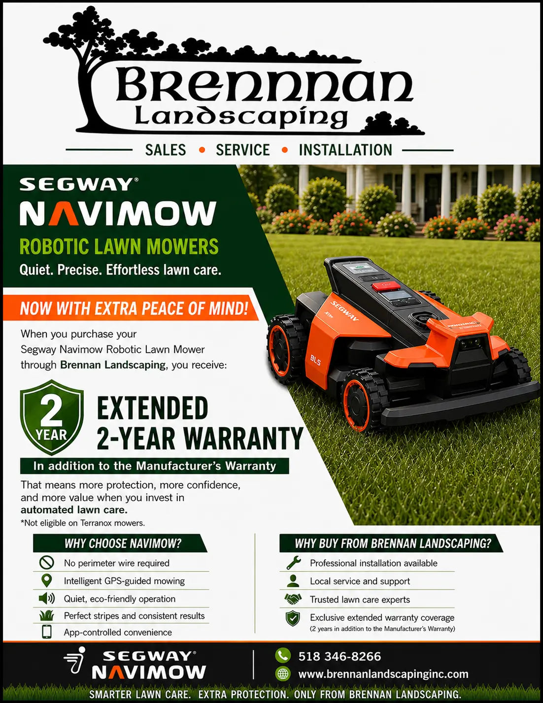 山波商店×MINOWAVESTLABORATORY 「Mobilityvest」 Segway Navimow X430 AWD Robotic Lawn Mower - 1 Acre – Brennan
